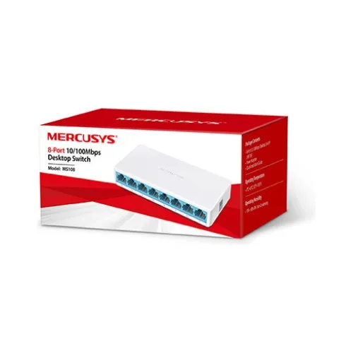 Switch 8 Puertos Mercusys 10/100 Mbps Ms108