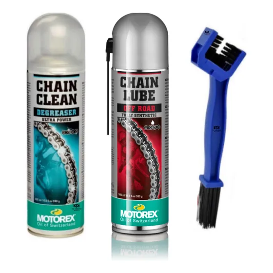 Kit Limpieza Cadena Motorex Desengrasante/lubricante Cepillo