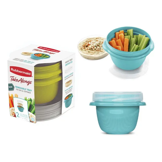Set X2 Táper Hermético Rubbermaid Take Alongs 473 Ml