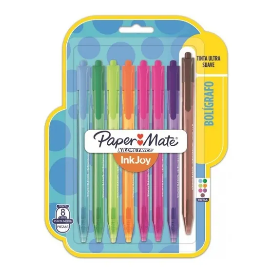 Boligrafos Lapiceras Paper Mate Retractil X 8 Colores