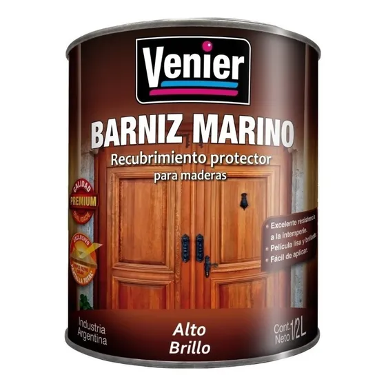 Barniz Marino Venier Protector Maderas Alto Brillo X1lt Acabado Brillante Color Brillante