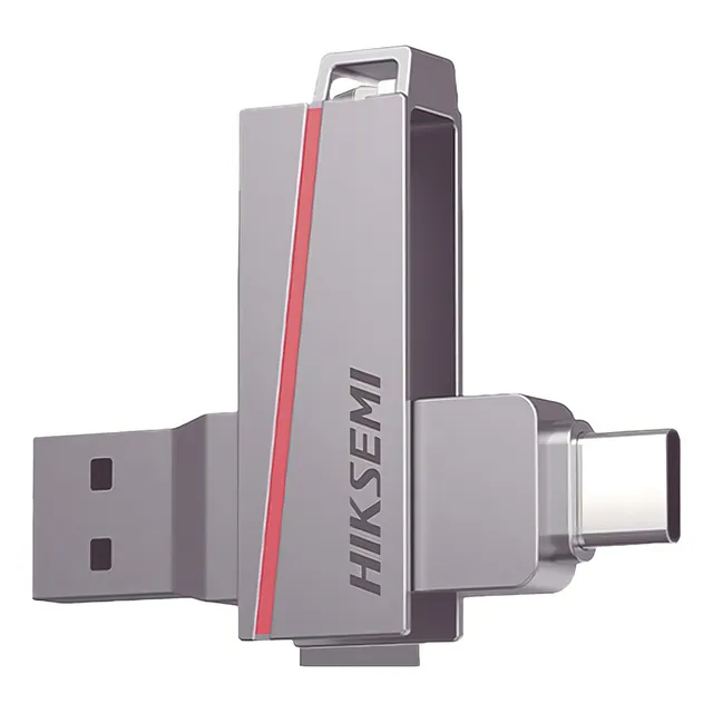 Hiksemi Memoria Usb Dual De 128 Gb Usb-c Y Usb-a Transferencia De Alta Velocidad Fabricada En Metal Compatible Con Dispositivos Móviles, Windows, Mac Y Linux
