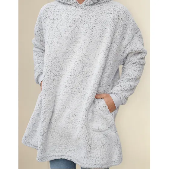 Buzo Manta Canguro Gigante Polar Corderito Unisex - Qeils