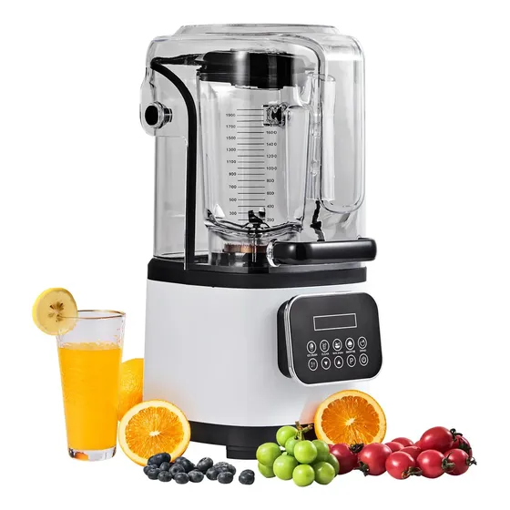 Vevor Batidora Silent Touch Con Tapa Insonorizada 2l Blanco