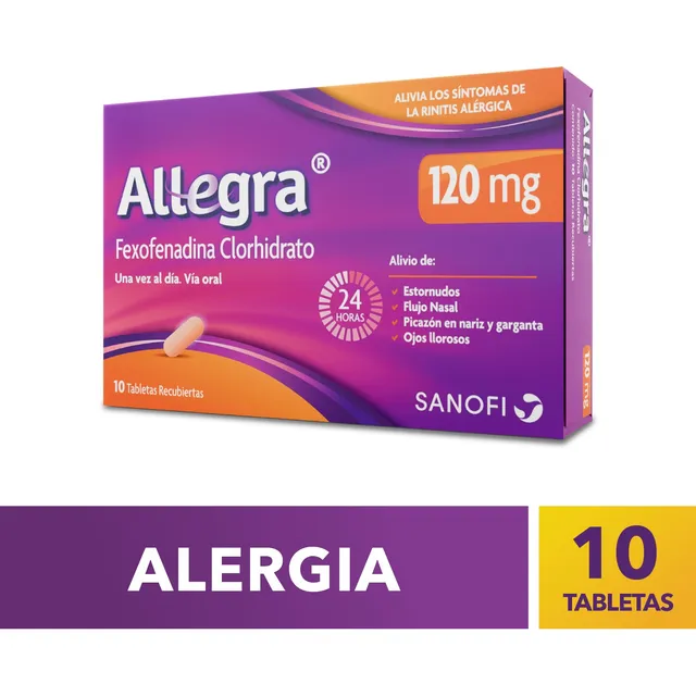 Allegra® 120mg Antialérgico X10