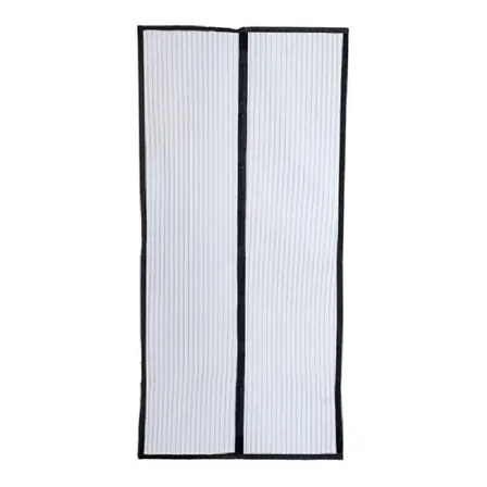 Malla Cortina Puerta Mosquitero Magnético Mosquitos Insectos Color Negro