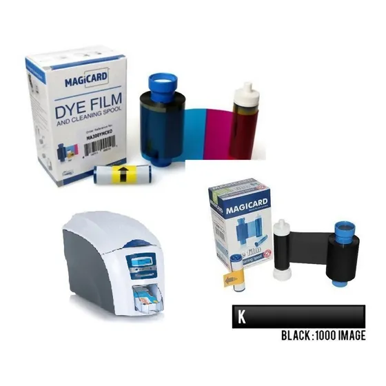 Combo Cinta Color Y Negra Magicard Impresora Pvc Enduro Rio 