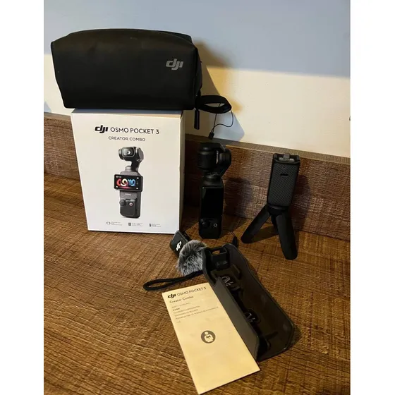 Câmera Osmo Pocket 3 Dji Combo Creator Completo/preta