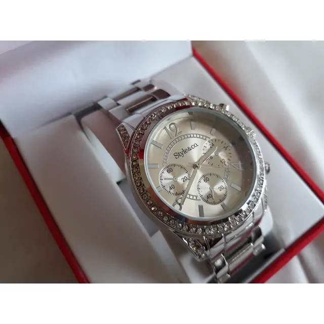 Reloj Dama Plateado Precioso! Importado Original Style&co.!!