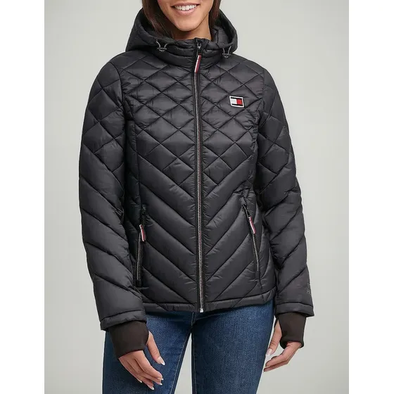 Casaca Acolchada Con Capucha Tommy Hilfiger Puffer Jacket