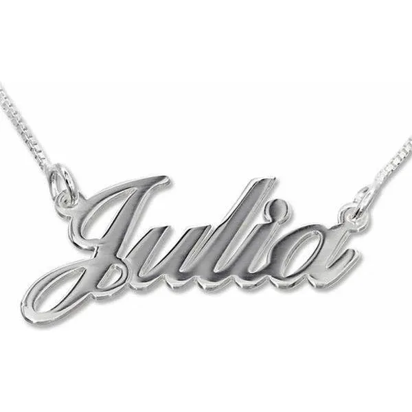 Pendientes De Nombres Personalizados En Plata 925 Con Cadena