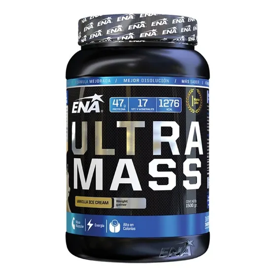 Ultra Mass Ena X 1500 Grs. Gainer. Proteina + Carbohidratos.