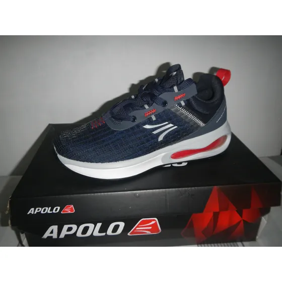 Zapatos Apolo Talla 9 Azul Con Detalles Rojos Nuevos