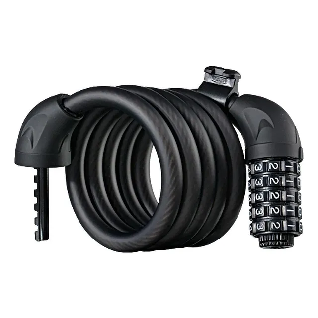 Candado De Bicicleta Tiiyee Con Contraseña De Acero De Ligero 120cm Largo Negro Para Bici Y Moto