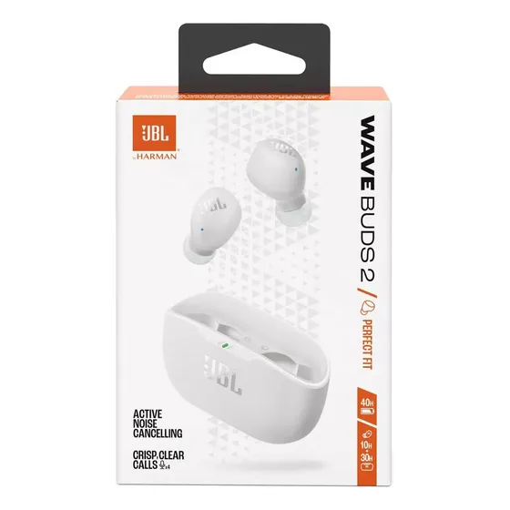 Fone De Ouvido Jbl Bluetooth Sem Fio Wave Buds 2 Jbl  Branco