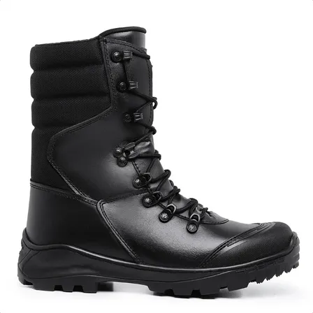 Coturno Acero Choque Médio Bota Couro Pm Conforto Alto Leve