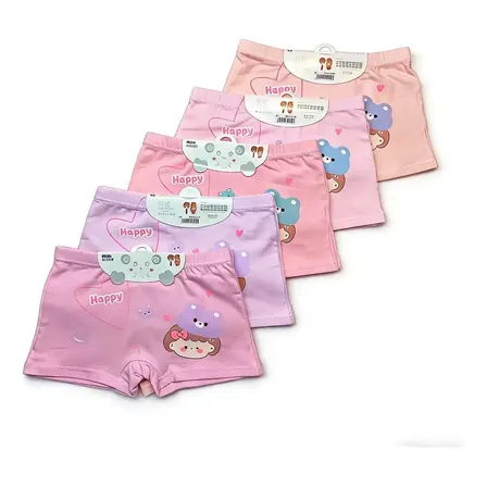 Kit 6 Calcinhas Shortinho Box Algodão Infantil Estampada