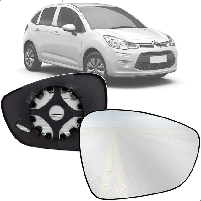 Lente Base Espelho Retrovisor C3 2013 A 2020 Lado Direito