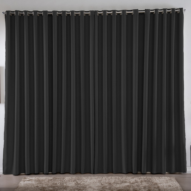 Cortina 2.00 X 1.80 M Blackout Blecaute Preto Corta Luz Em Tecido Grosso Para Quarto E Sal... Cortina 2.00 X 1.80 M Blackout Blecaute Preto Corta Luz Em Tecido Grosso Para Quarto E Sal...