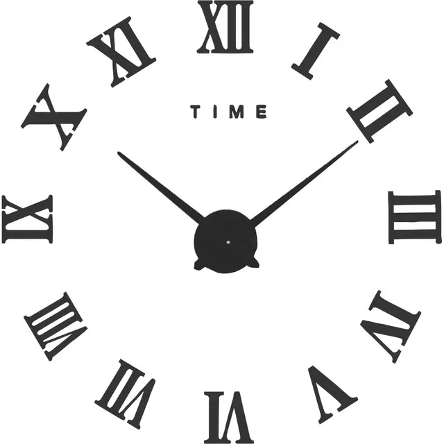 Reloj De Pared Diseño 3d Numeros Romanos Gigante 90cm