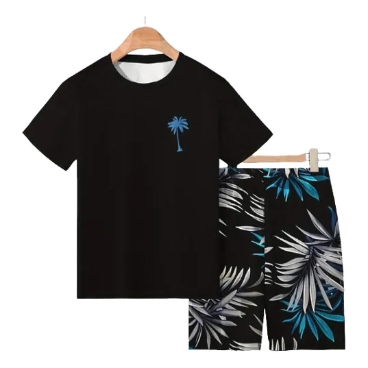 Conjunto Masculino Camiseta Y Pantaloneta Playa Bahía Concha
