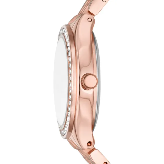 Set De Reloj Mujer Folio Fmdfl2059 De Metal Oro Rosa