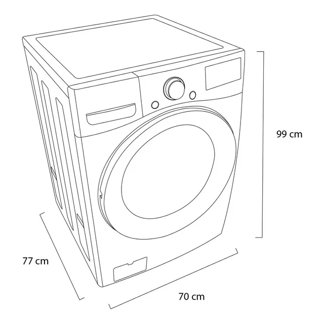 Lavadora LG Carga Frontal 22kg Wm22wv26sr Color Blanco