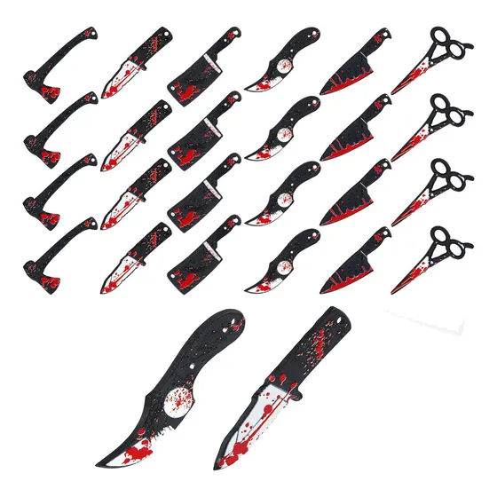 Colgante Cuchillo Falso Para Halloween, 24 Unidades, Para
