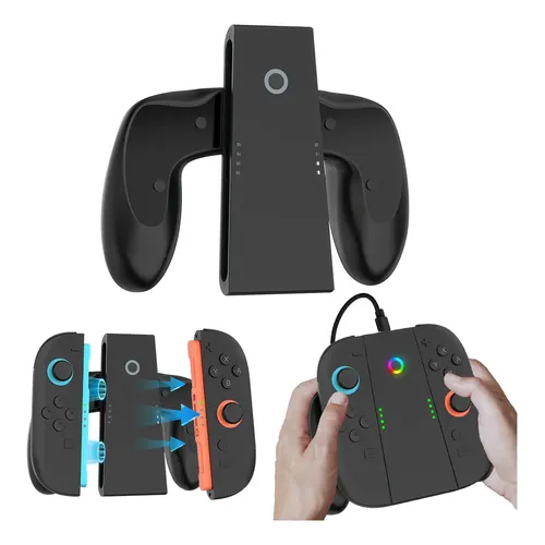 Controle Sem Fio Nintendo Switch Joy-Con LED RGB Vermelho/Azul