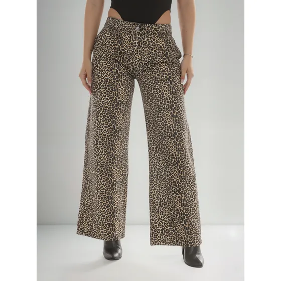 Pantalón Mom Animal Print Emelda Mujer