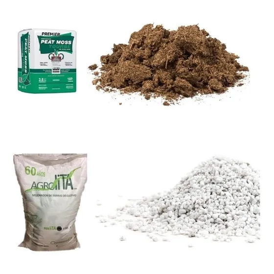 Peat Moss 1 Kg  Perlita 1 Kg 