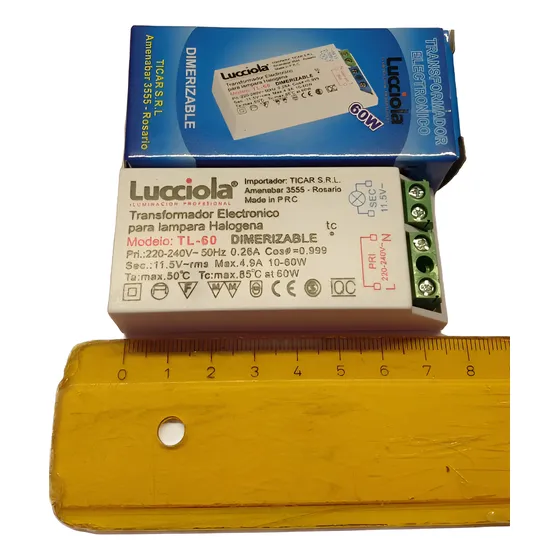 Transformador Electronico P-lamparas Halogena 12v Hasta 60 W