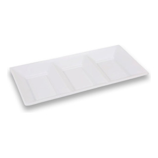 20 Charola Botanera Rectangular 3 Divisiones Desechable 20 Charola Botanera Rectangular 3 Divisiones Desechable