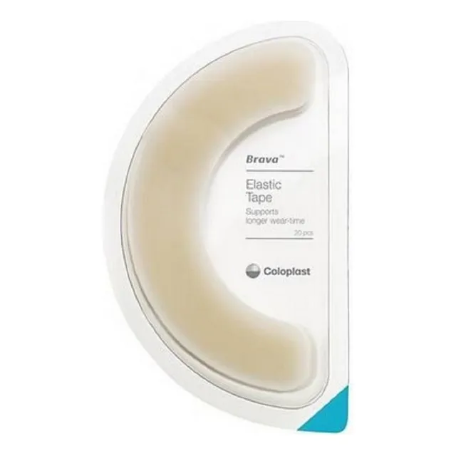 Fita Adesiva Elástica Brava Coloplast - 6 Unidades Cor Bege