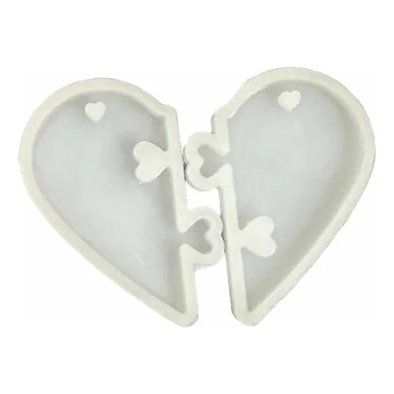 Molde Silicon Para Resina Corazón Tu Y Yo 2 Piezas