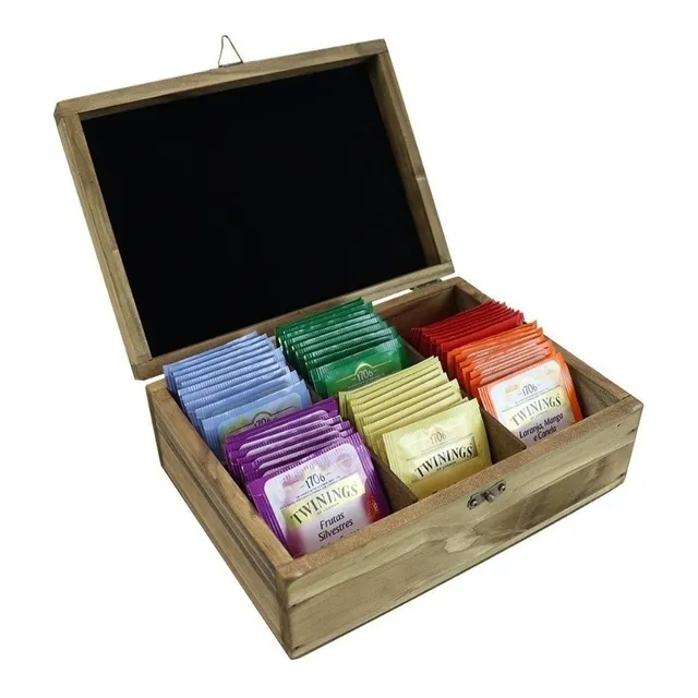 Estojo Organizador Chás 6 Nichos Madeira +nf