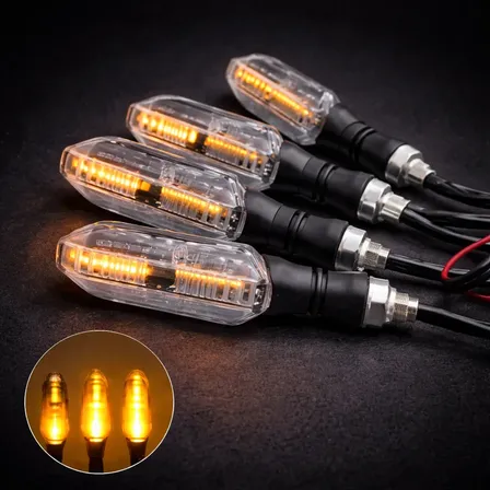 Kit 4 Piscas Seta De Led Sequencial Moto Twister Cb300 Titan Seta Sequencial