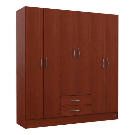 Placard Ropero 6 Puertas Mosconi Pack Color Caoba