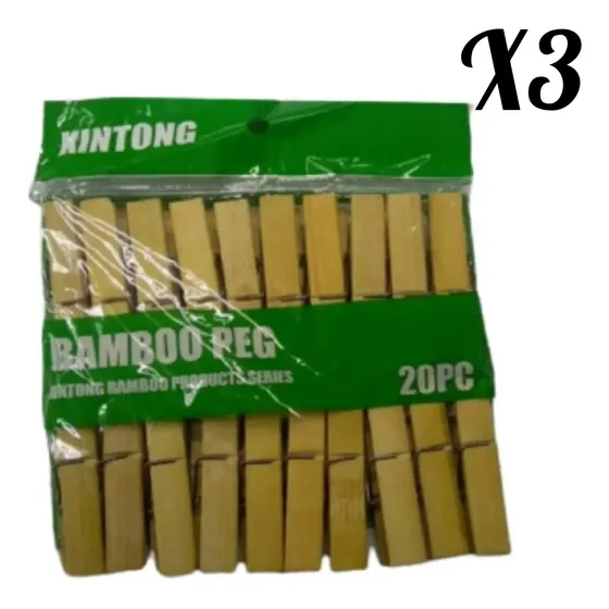 Pinzas De Madera Pack De 20 Piezas