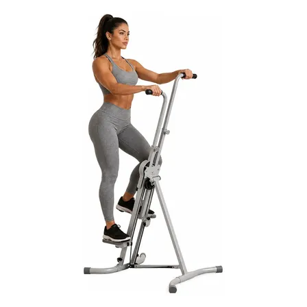 Máquina Escalada Dobrável Até 120kg Para Casa Emagrecimento Prateado