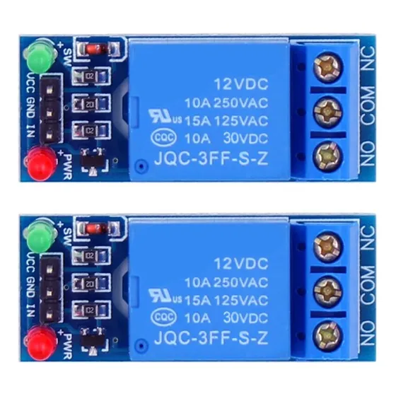 Kit 2 Piezas Modulo Relevador Relay 1 Canal 12v Robotica