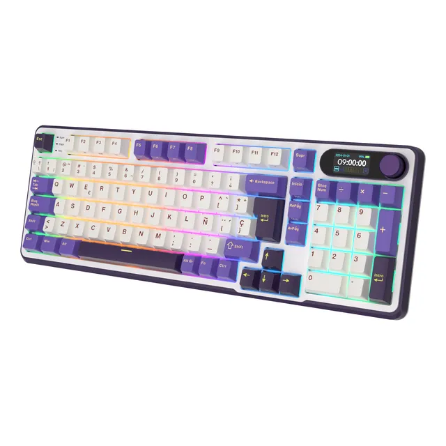 Teclado Mecánico Español Rk Royal Kludge S98 Sky Blue