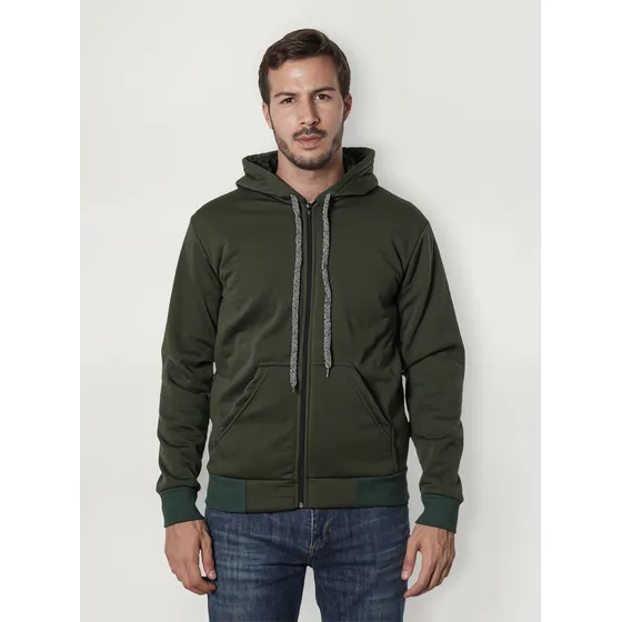 Campera Friza Con Piel Corderito Por Dentro Varios Colores