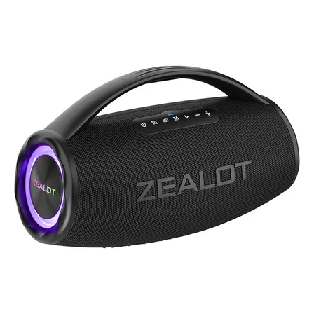 Caixa Som Novo Zealot S97 200w Bluetooth Portátil Ipx6 Rgb Preto 12v