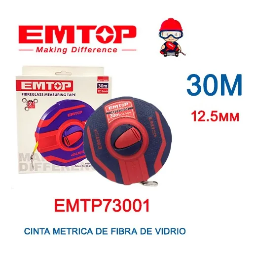 Cinta Métrica  De Fibra De Vidrio 30 Metros 12.5mm