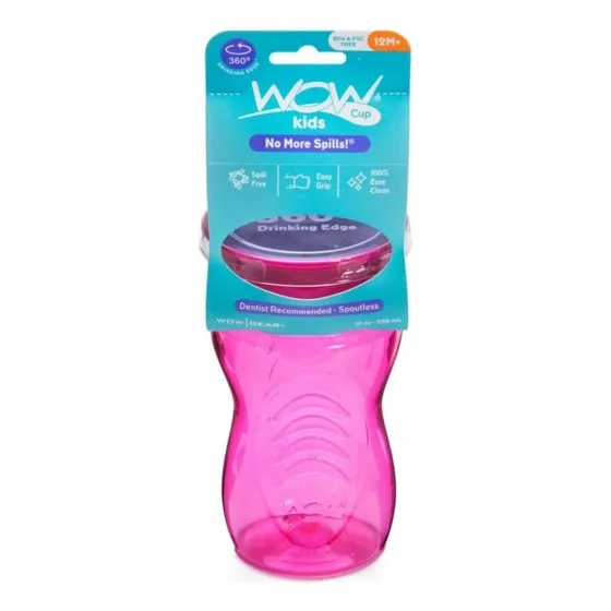 Vaso Para Niños Wow Cup 360 Tritan Color Rosa Chicle