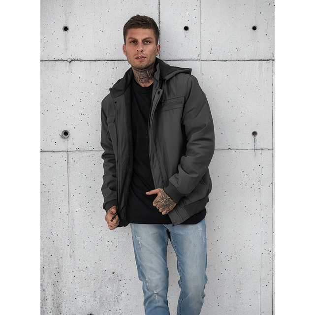 Casaco Masculino Plus Size Jaqueta Sarja Forrada Capuz Casaco Masculino Plus Size Jaqueta Sarja Forrada Capuz