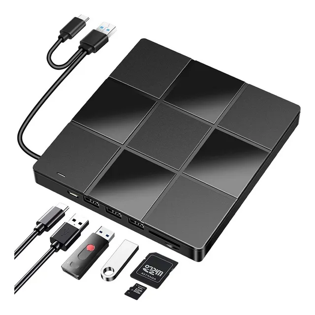 Reproductor De Dvd For Ordenador Usb Externo 7 En 1,