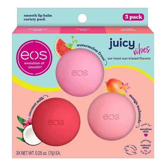 Eos Juicy Vibes (coco, Sandía Y Mango) Pack 3u 21 Strass