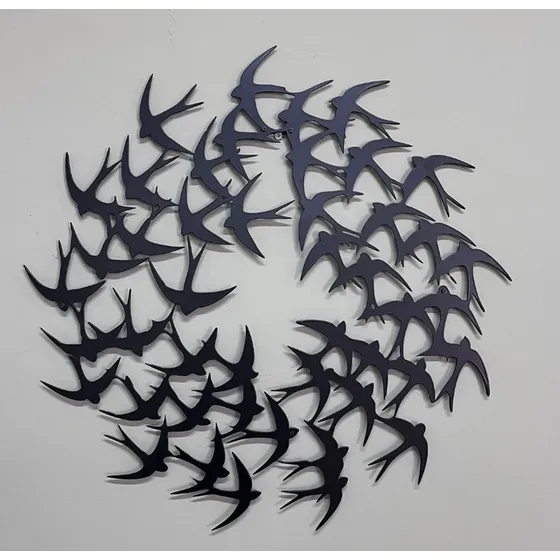 Obras En Acero Corte Láser Gaviotas 50 Cm X 50 Cm